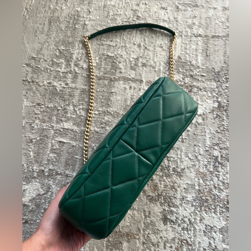 Kate Spade Green Quilted Crossbody Bag with Gold Chain - Picture 4 of 5